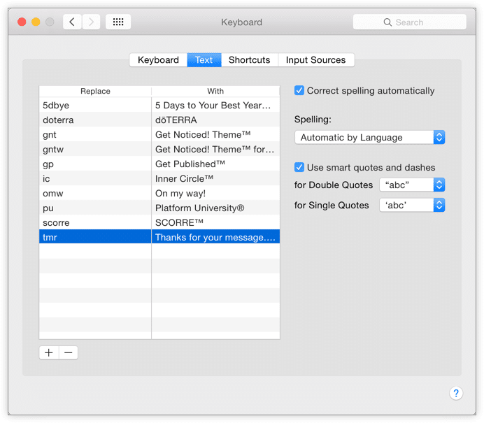 keystrokes for bold text mac